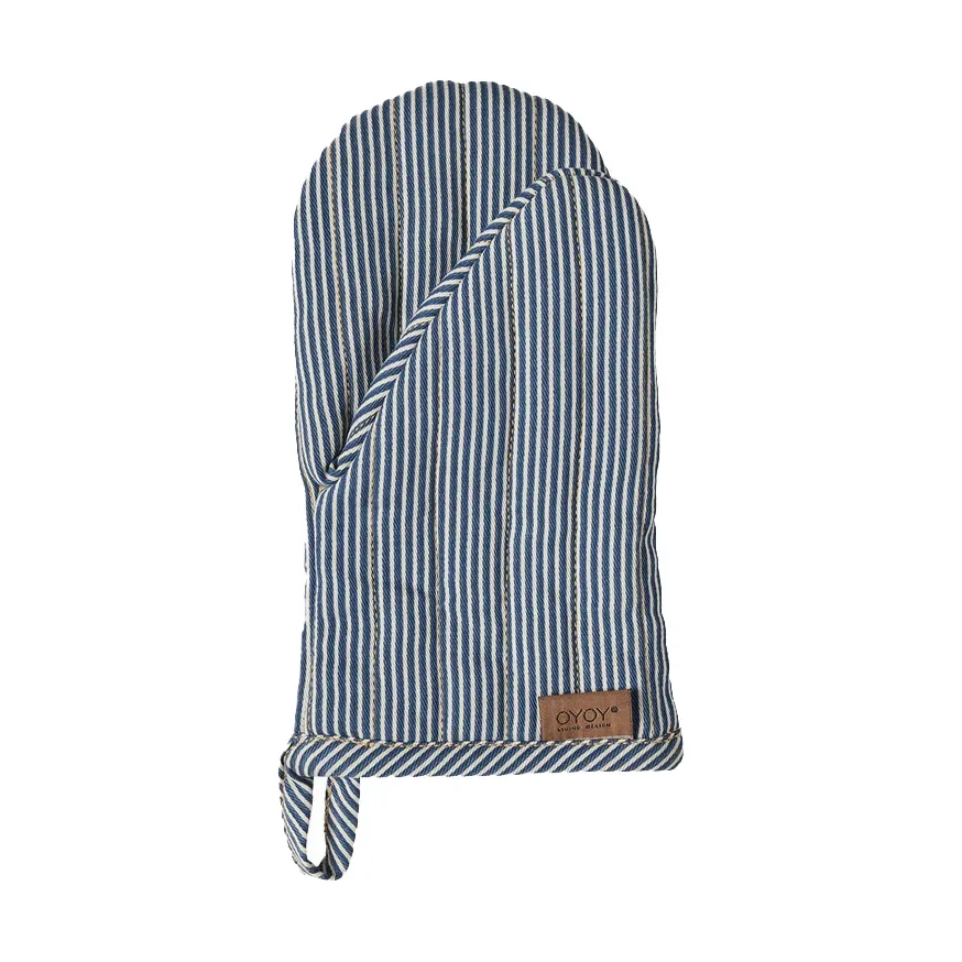 OYOY Striped denim Topfhandschuh Blau