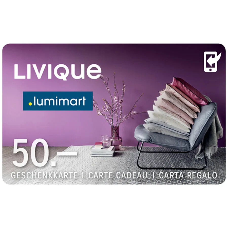Geschenkkarte (50 CHF) - Farbe: diverse - Material: Kunststoff
