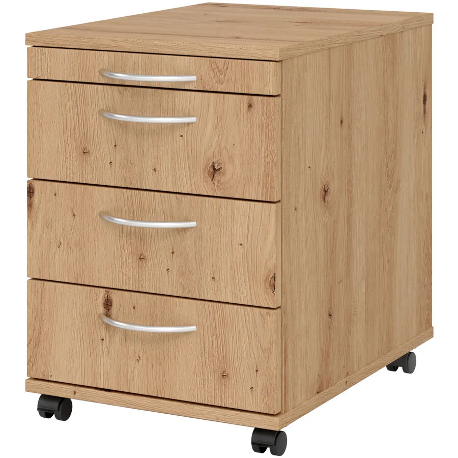 Rollcontainer Office Asteiche Holzwerkstoff B 42.8 H 59 cm