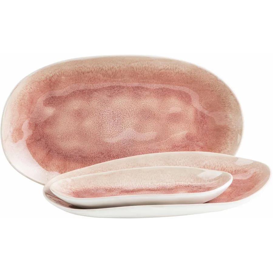 MÄSER Servierplatten-Set Frozen Berry Steinzeug 3 Stk