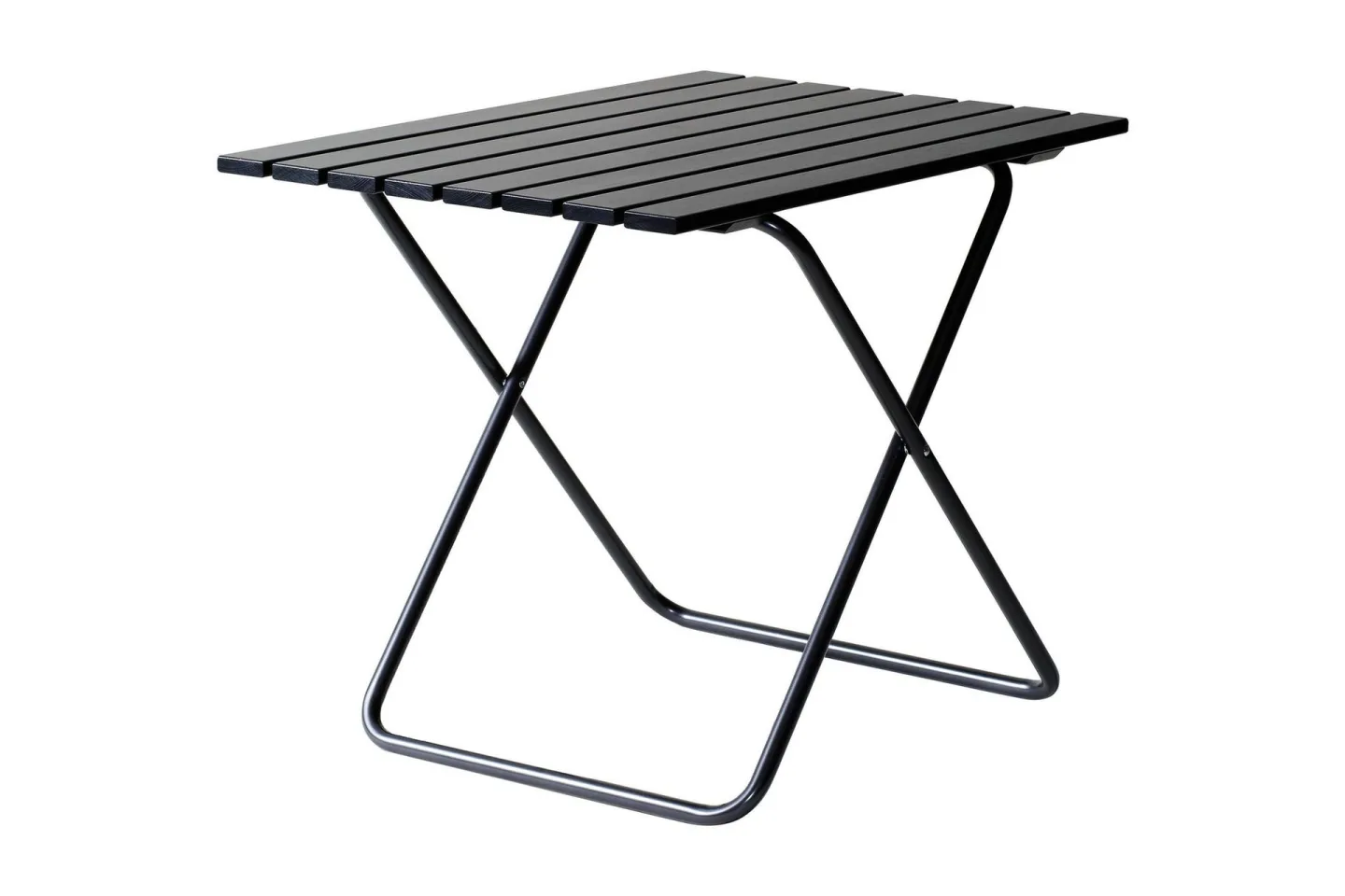 Retro Hopfällbart Cafébord Utomhus 75 cm Trä - Svart/grå