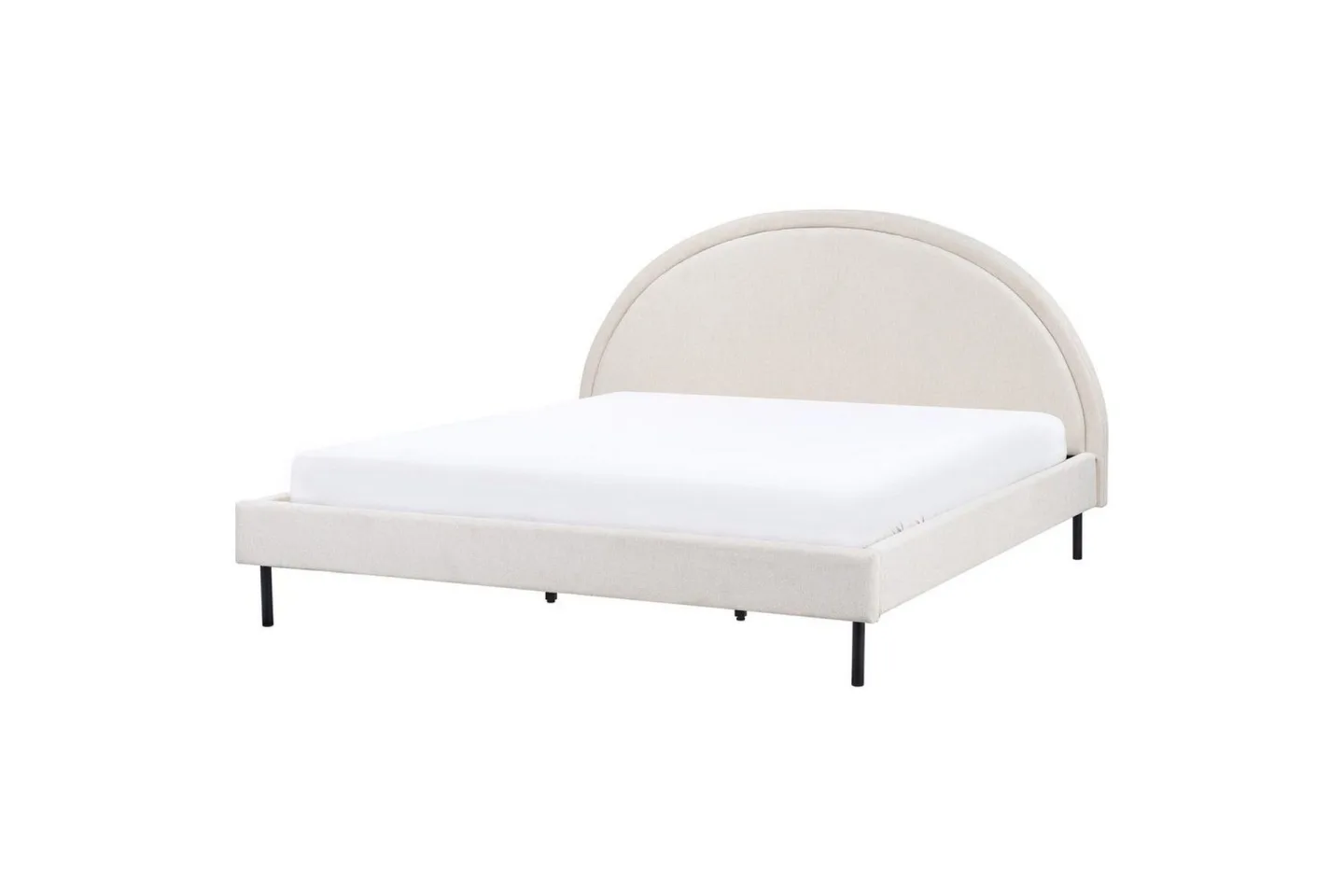 Säng med lamellram Margut - Beige/Polyester, 180x200 cm
