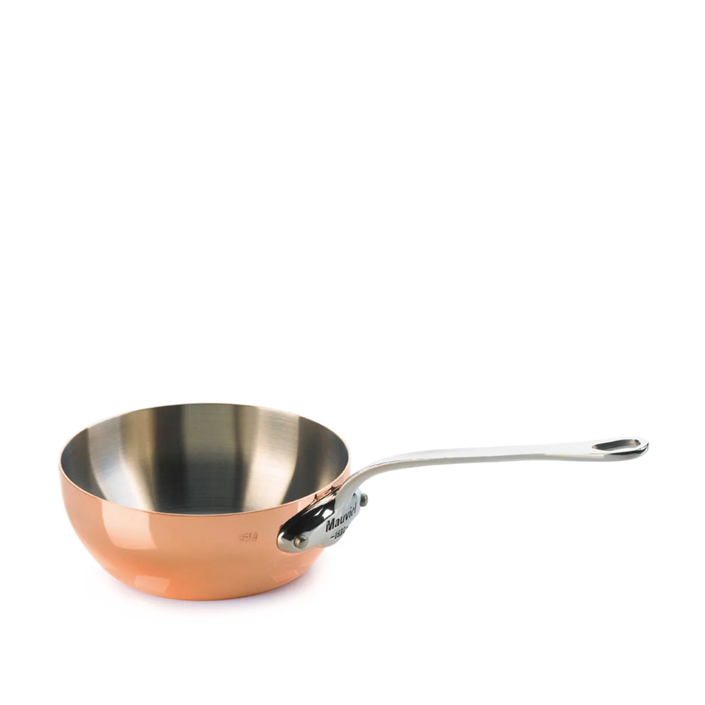 Mauviel - Sauté Pan M'150S Copper/Steel - 3,2 L - Stekpannor - Silver,Koppar