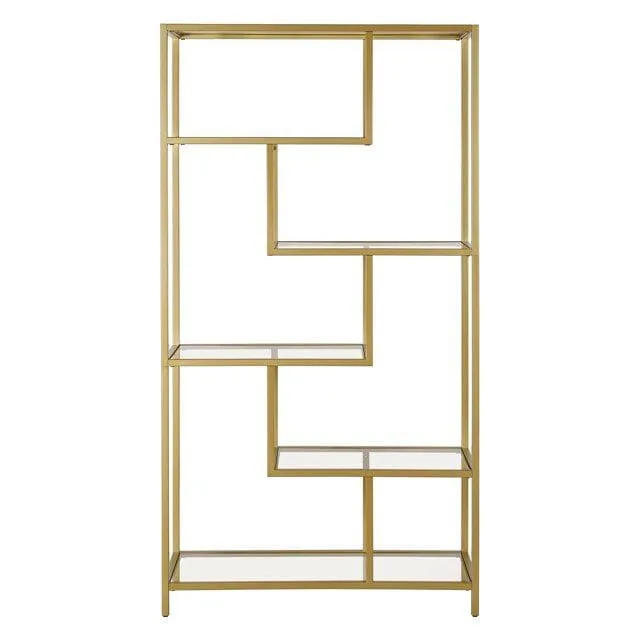 Sorena Bokhylla 90x172 cm - Guld och transparent
