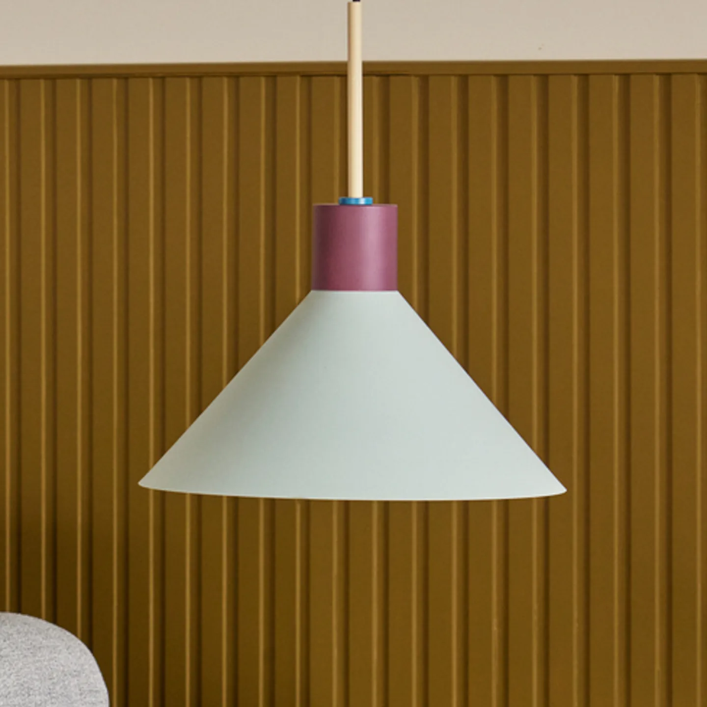 Crayon Pendelleuchte Ø35 Beige/Blue/Mint/Bordeaux - Hübsch - Esszimmer - Design - Metall - Einflammig