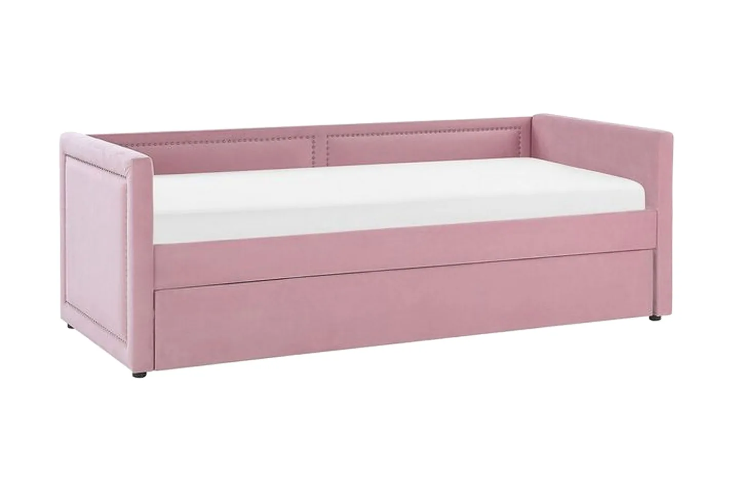 Dagbädd 90 x 200 cm sammet rosa MIMIZAN - Rosa