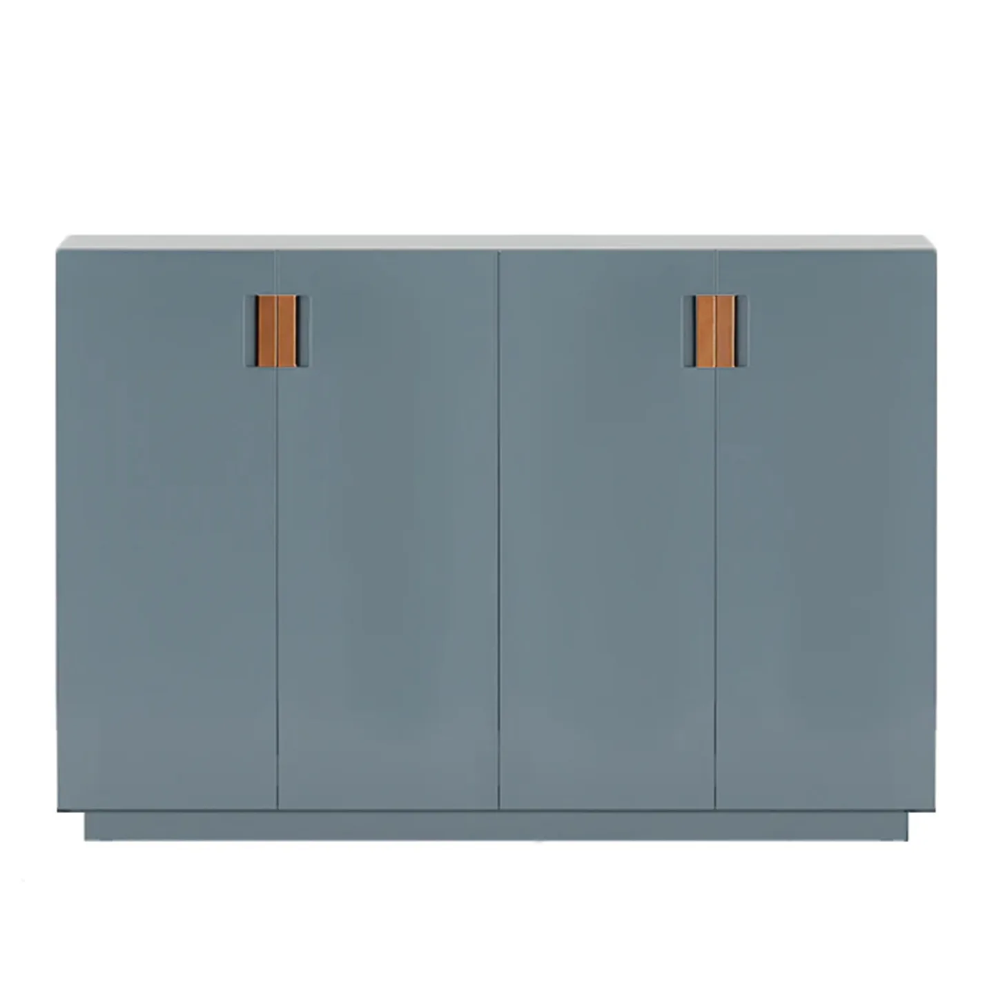 Asplund - Frame 160 Medium Covered Doors - Nordic Blue / Cognac Leather - Skåp och vitrinskåp - Anya Sebton & Eva Lilja Löwenhielm 2011 - Blå - Läder
