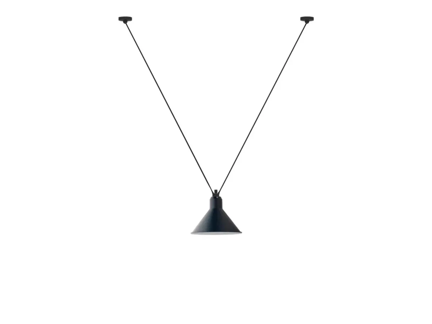 323 L Pendelleuchte Konisch Blau - Lampe Gras - Wohnzimmer - Metall