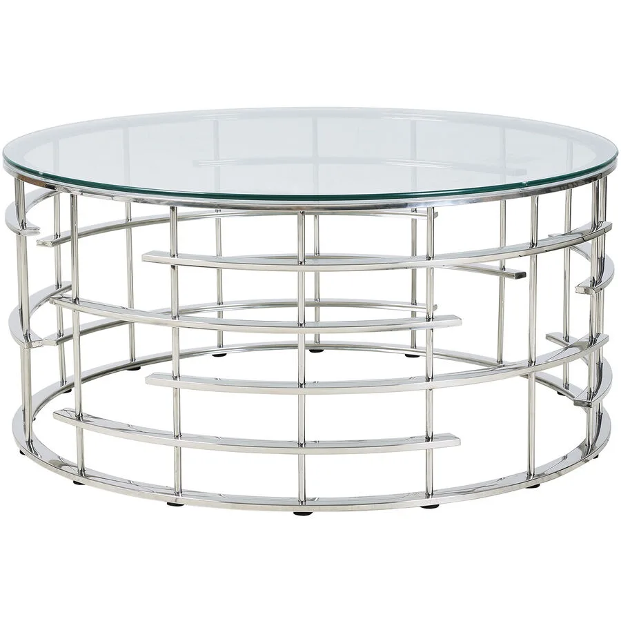 Salontisch Andaime Silber Metall 90 cm