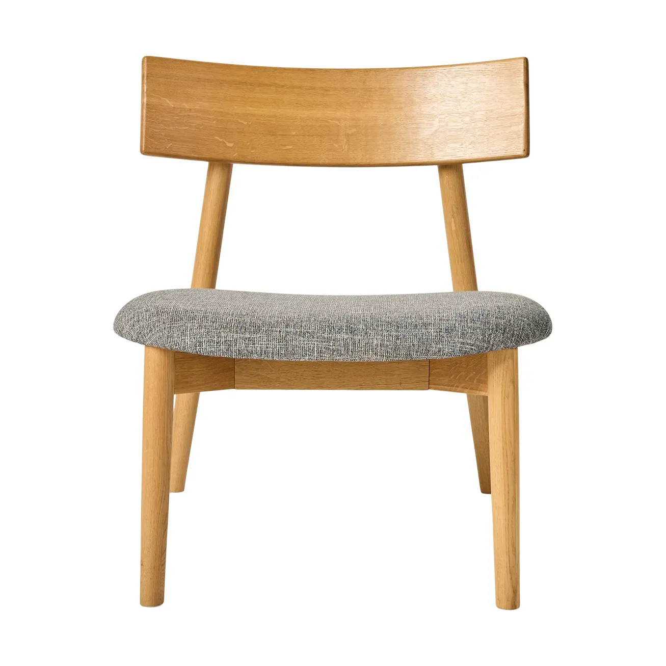 MUUBS Tetra Lounge Chair Betonfarbenes Gewebe-naturgeölte Eiche