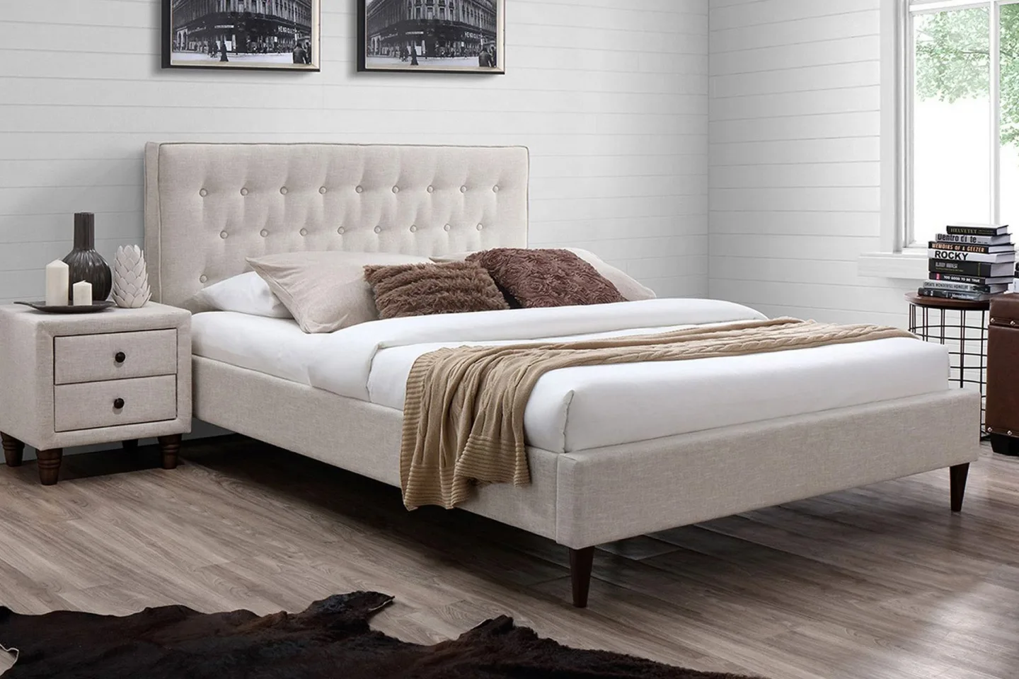 Säng EMILIA med madrass HARMONY DUO 90x200cm -