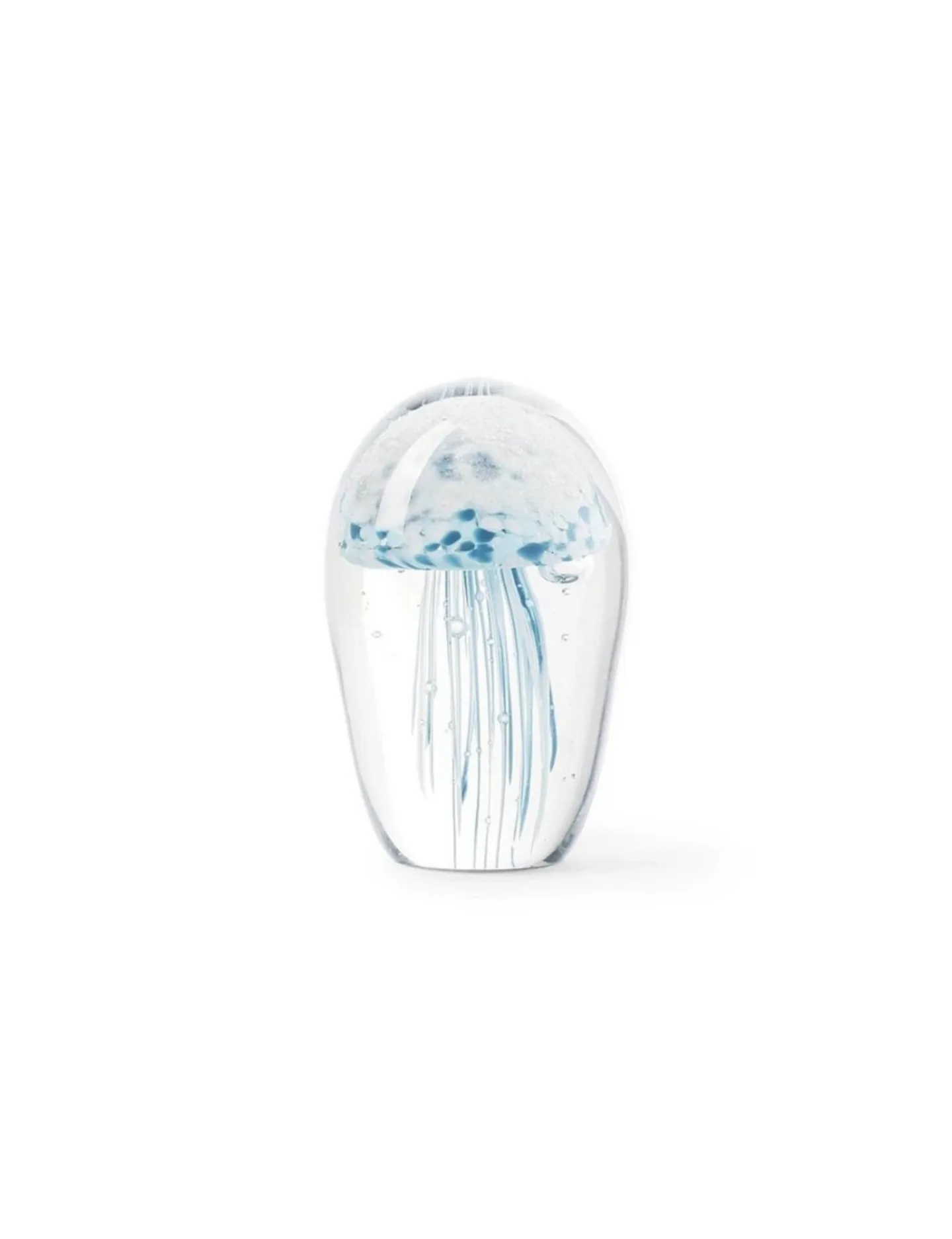 Abhika Briefbeschwerer Jellyfish in Glas Weiss H: 10 cm | Schubiger Möbel