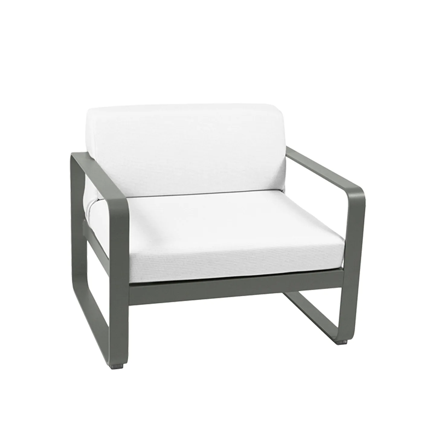 Fermob - Bellevie Armchair Off-White Cushions, Rosemary - Fåtöljer utomhus - Pagnon & Pelhaître - Grön - Metall/Plast