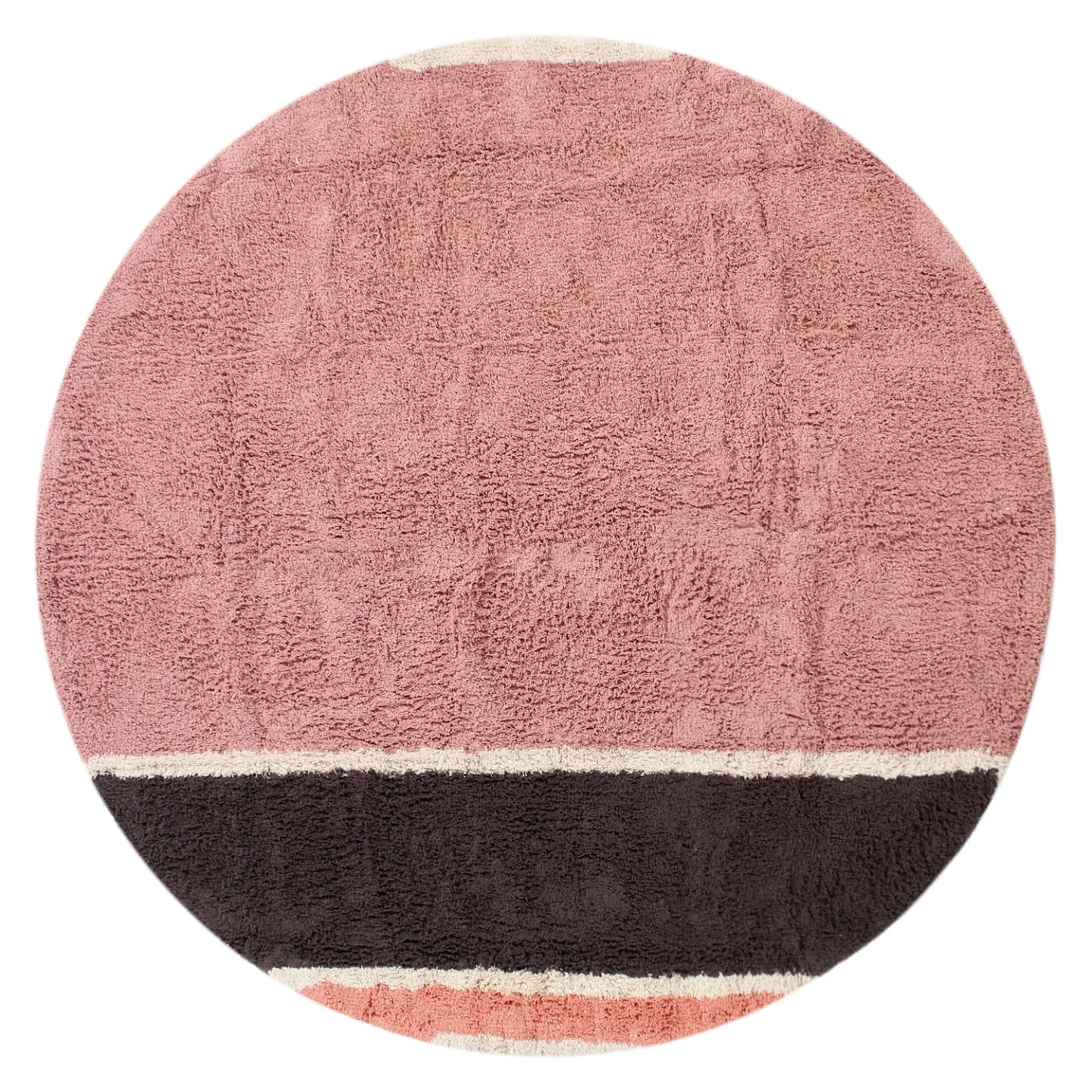 Runde tepper - Vinci Natural Cotton Shaggy (rosa) (Størrelse: Ø 200 cm)