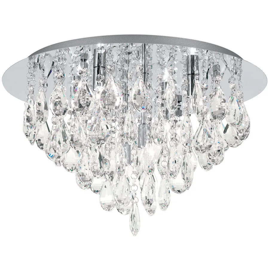 Deckenlampe Celeste Grau Stahl 28.5 cm - Farbe: chrom