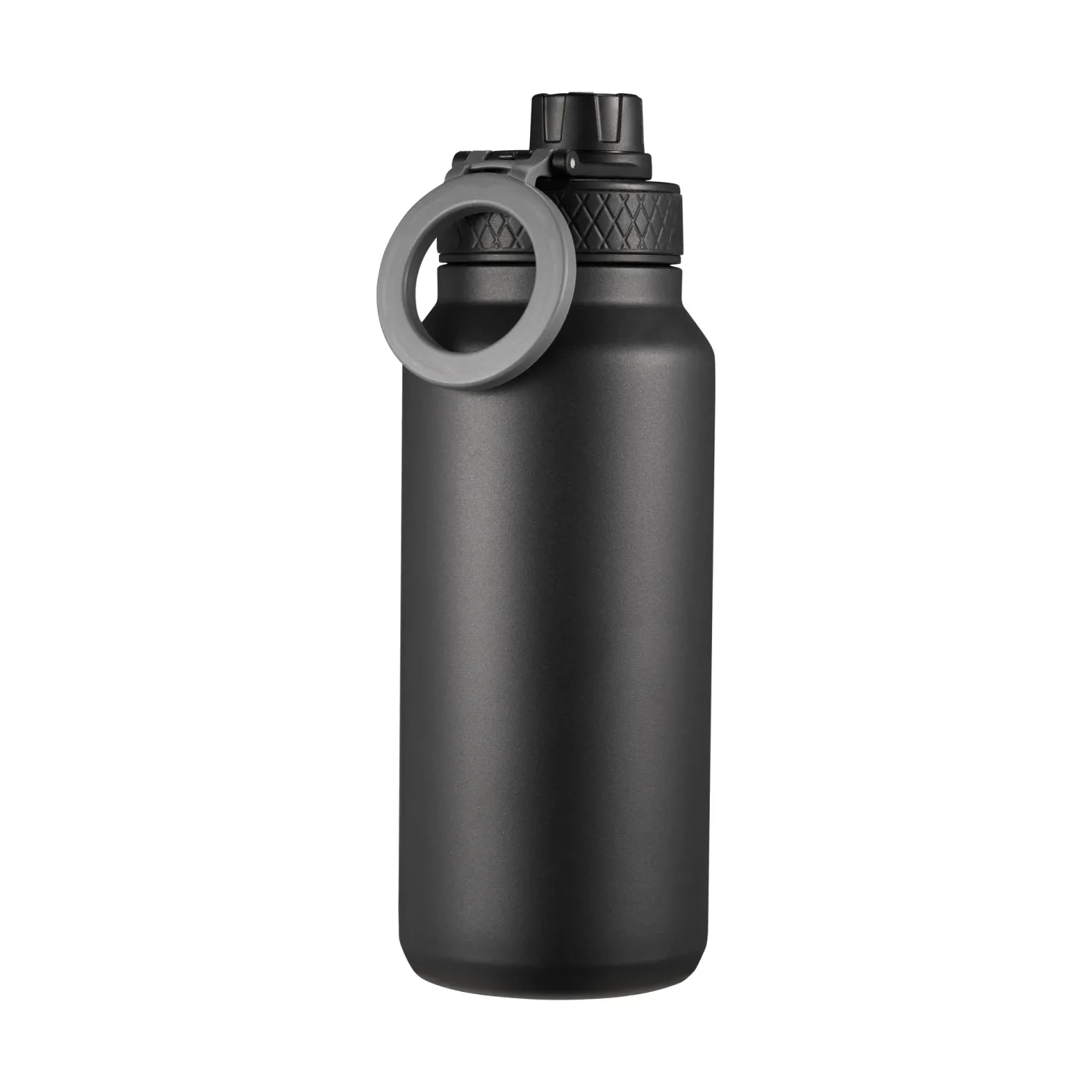Dorre Flory Wasserflasche doppelwandig Mobilmagnet 0,9 L Schwarz-grau