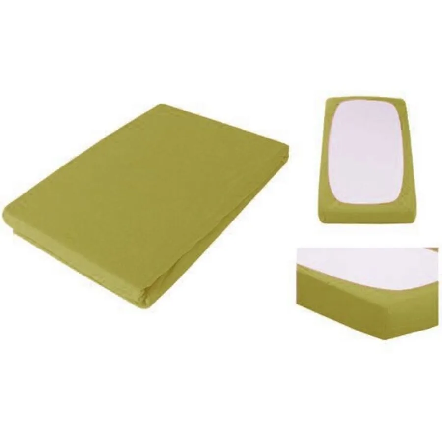 Living Home Fixleintuch Topper Premium khaki Baumwolle/Kunstfaser 200 x 200 cm - Material: 97% Baumwolle, 3% Elasthan