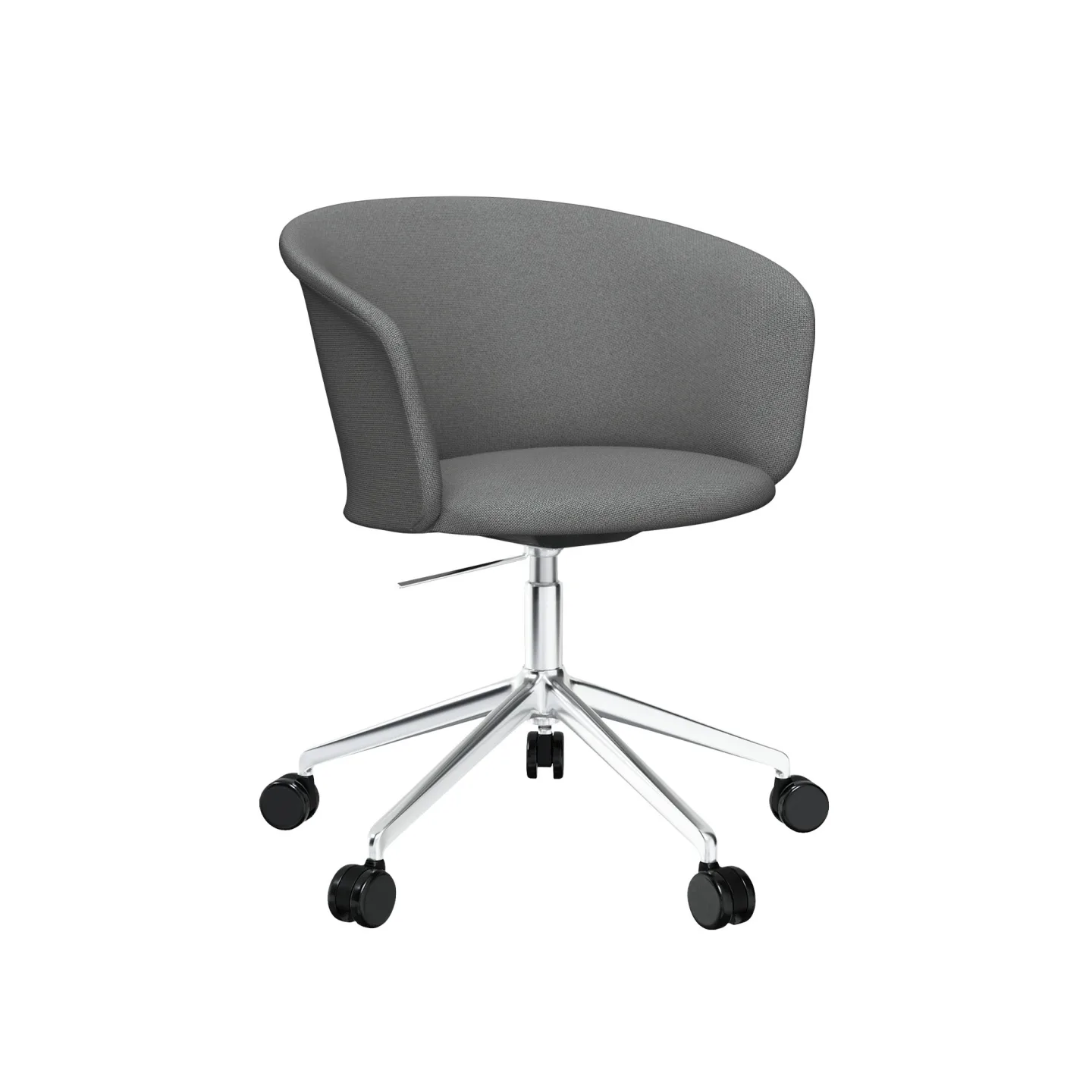 HEM - Kendo Swivel Chair 5-star Castors - Grey/Polished - Kontorsstolar - Sabine Marcelis,LucidiPevere - Grå - Metall/Trä/Syntetiskt/Skum/Ull