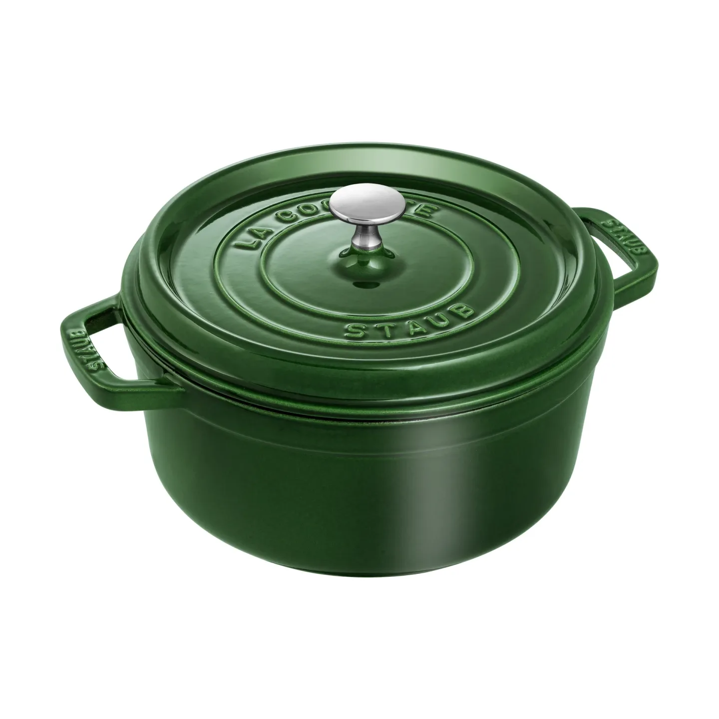 STAUB Staub La Cocotte runder Topf Gusseisen 3,8 L Basilikumgrün