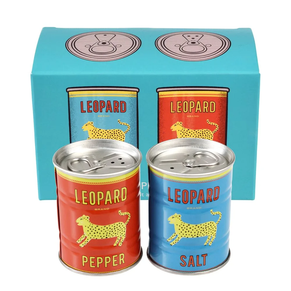 Salt & Pepparkar Plåtburkar Leopard