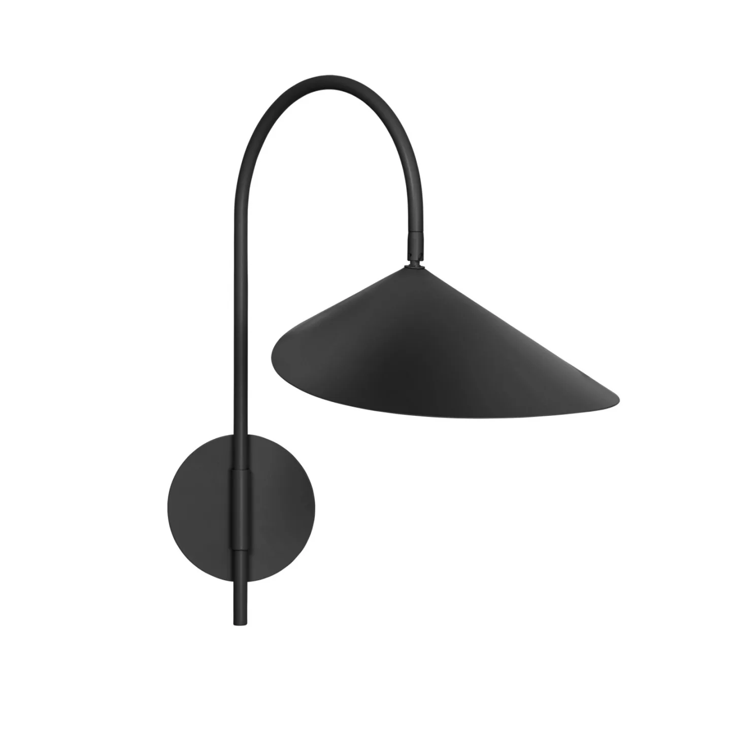 Arum Wandleuchte, schwarz, schwenkbar, 26 cm - ferm LIVING - Wohnzimmer - Skandinavisch - Aluminium - Einflammig