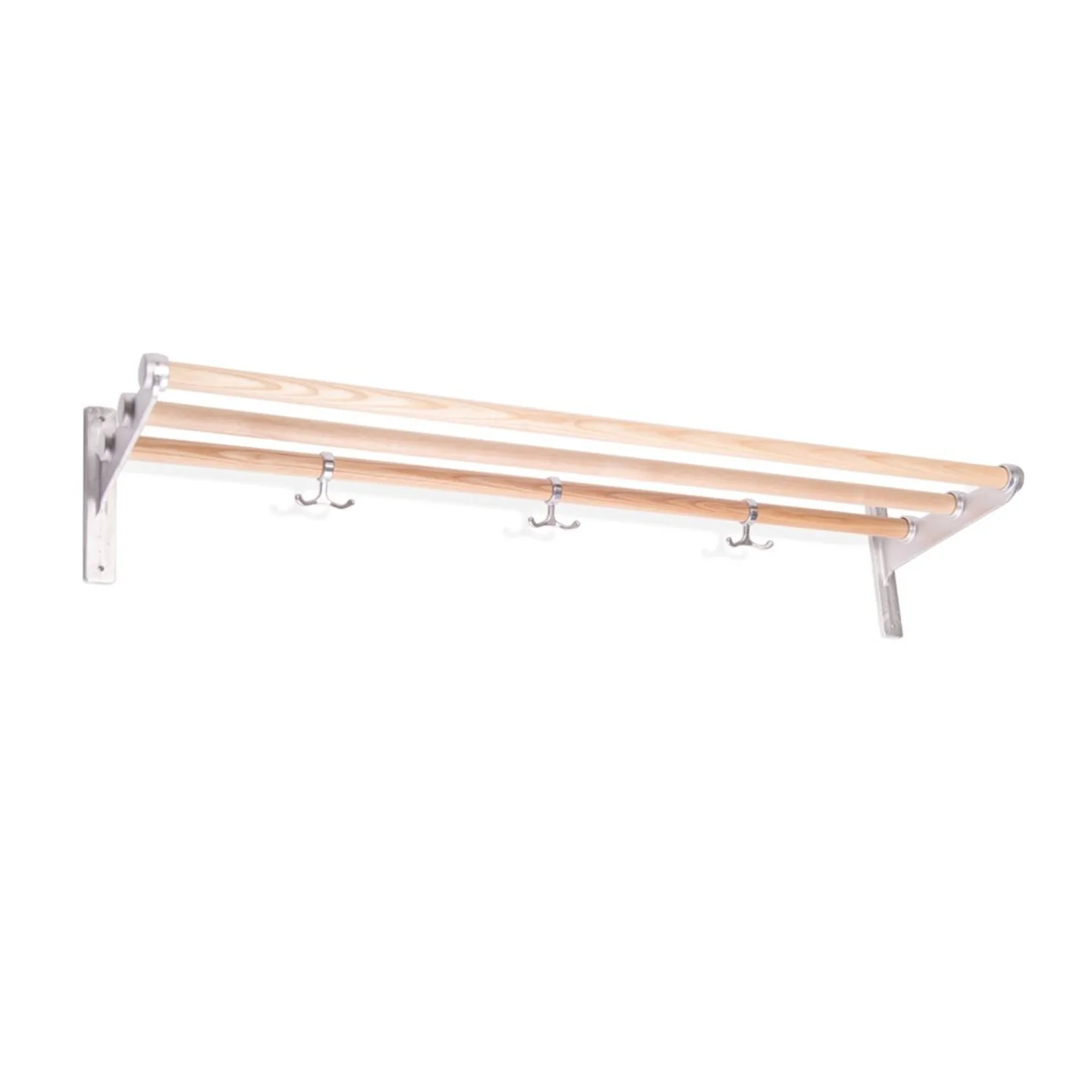 Essem Design - Nostalgi Hatthylla/Skohylla Ask/Aluminium, 100 cm - Hatthyllor och skohyllor - Gunnar Bolin - Silver,Träfärgad - Metall/Trä