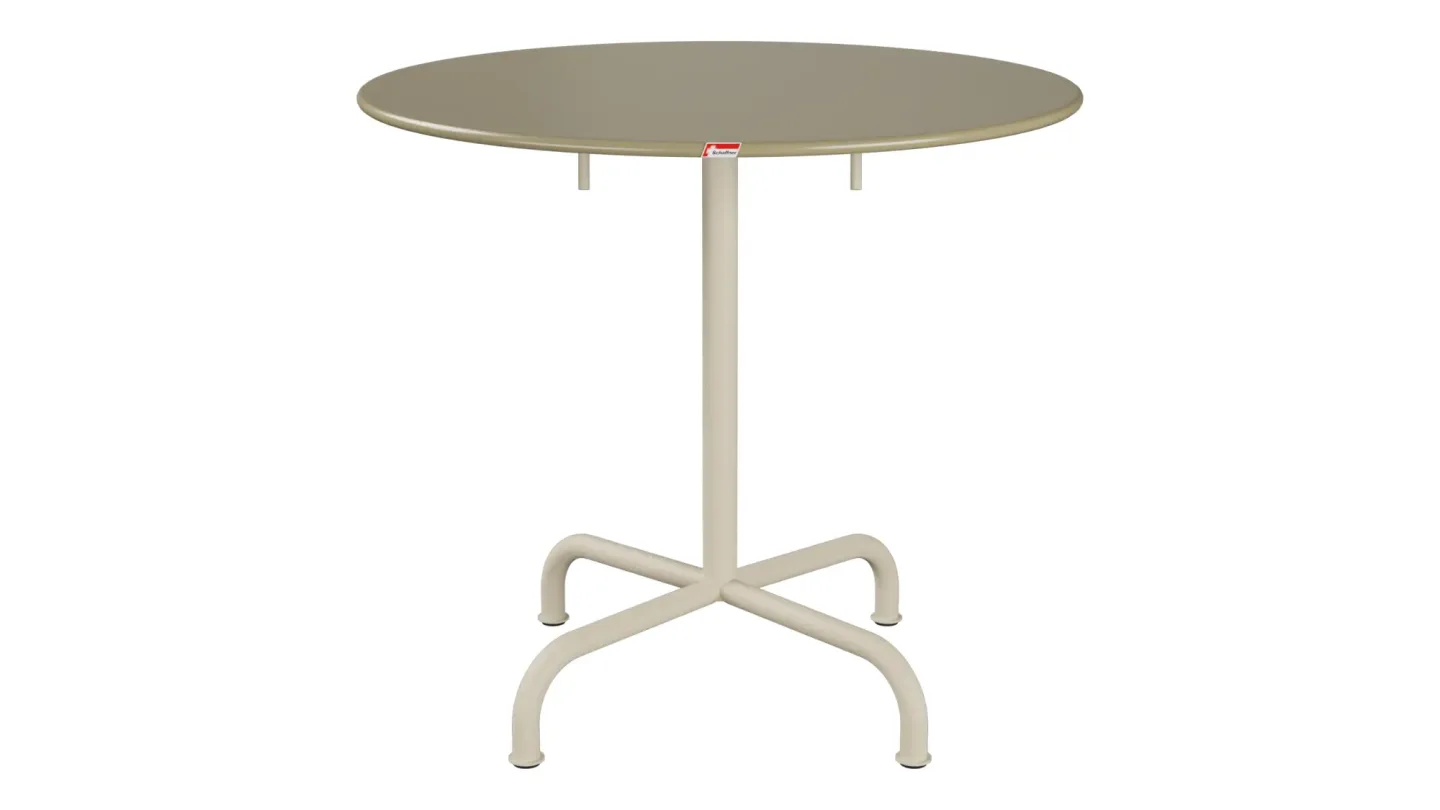 Schaffner Metall-Tisch Rigi Rund Beige | Schubiger Möbel