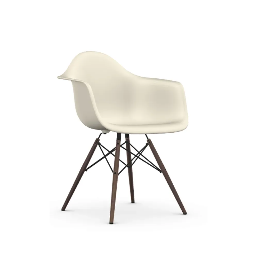 Vitra Eames Plastic Armchair RE DAW stol 11 pebble-dark maple
