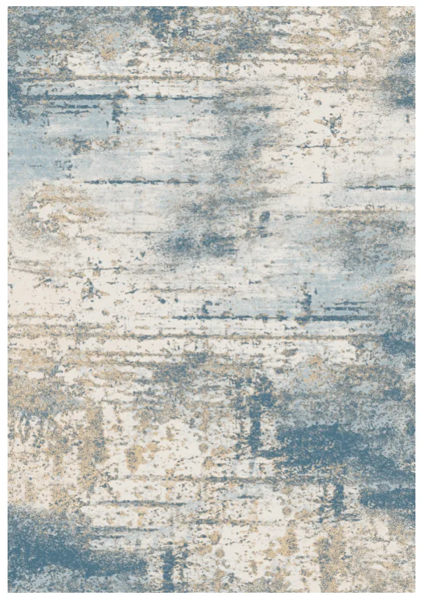 Wilton-teppe - Kebira (blå) (Størrelse: 340 x 440 cm)