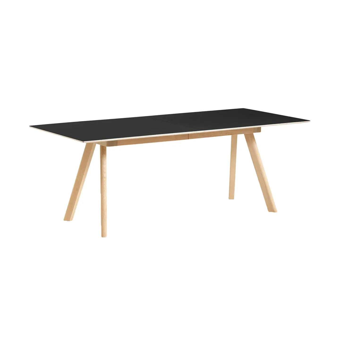 HAY CPH30 2.0 Ausziehbarer Esstisch 90x200 cm Black linoleum-lacquered oak