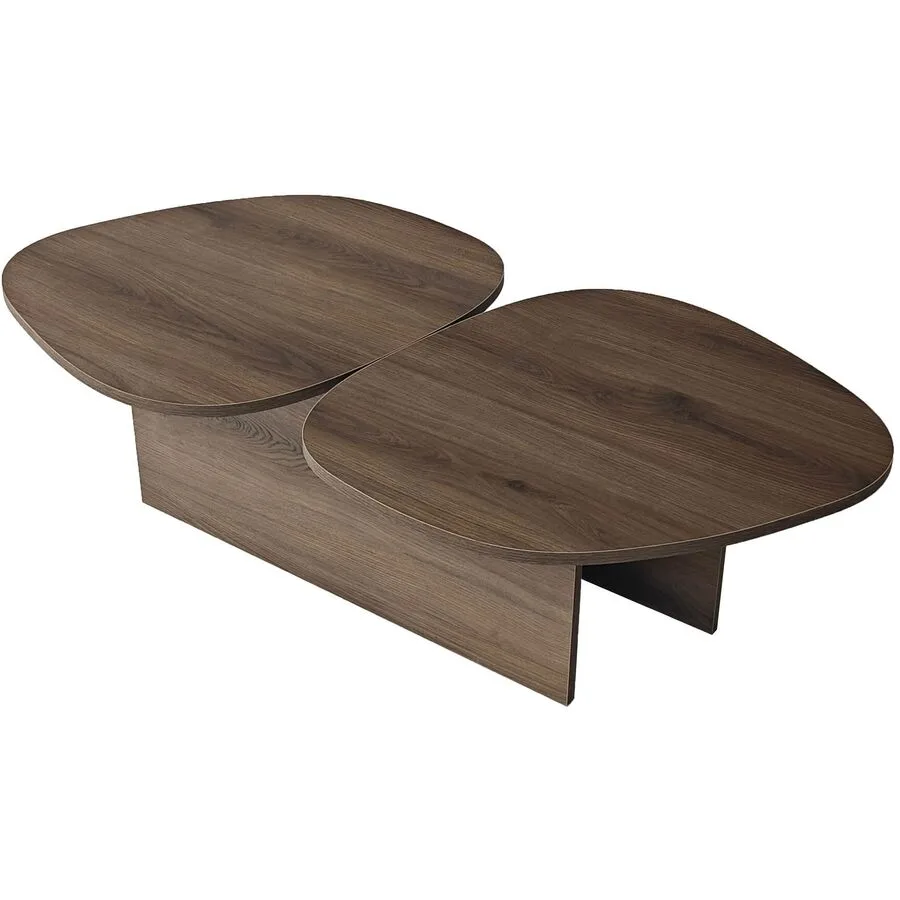 Salontisch Georis Nussbaum 100% Melaminbeschichtete Kiefer B 125 T 60 cm