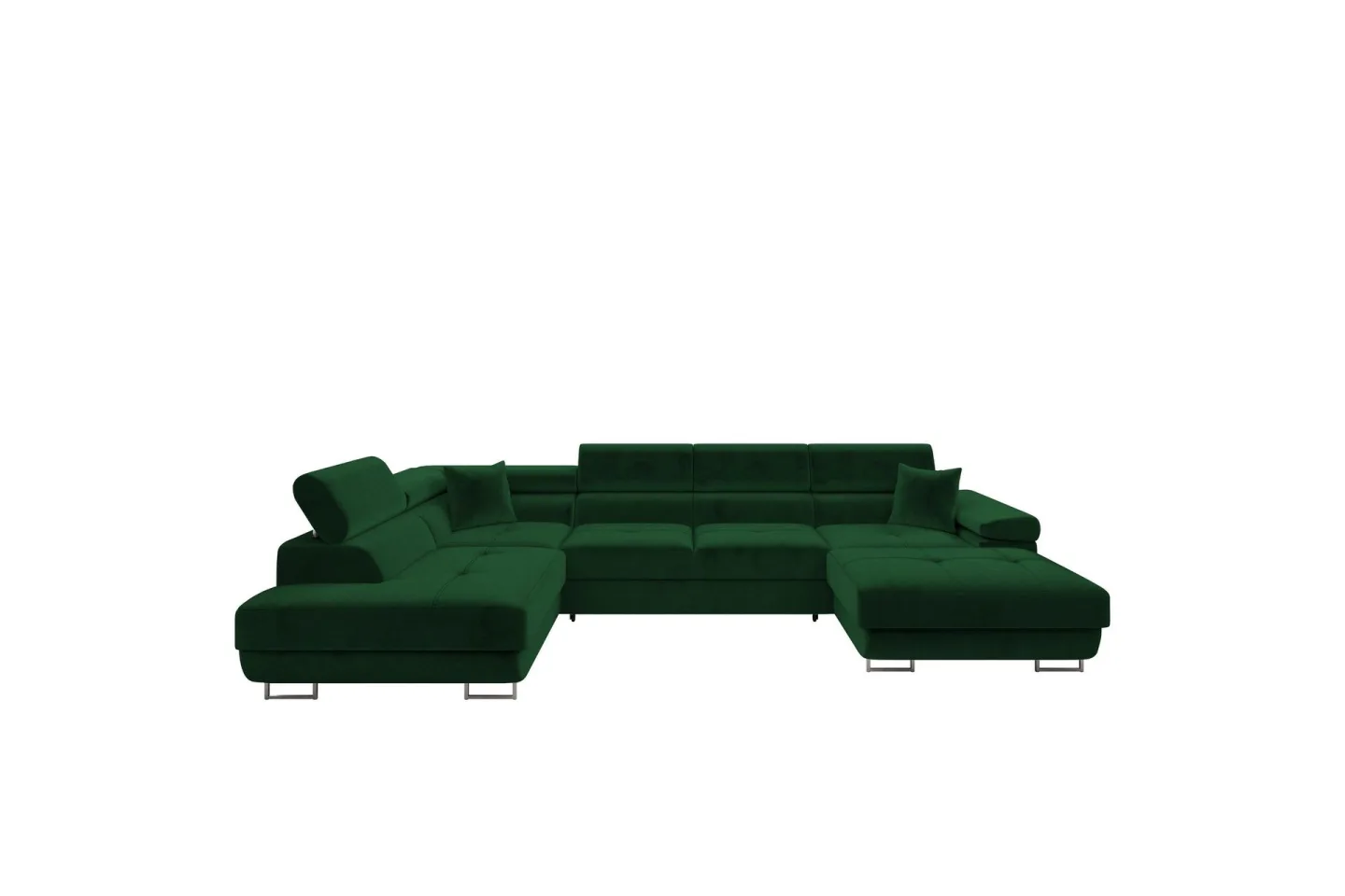 Gabina Soffa med Divan och Schäslong 4-sits - Grön