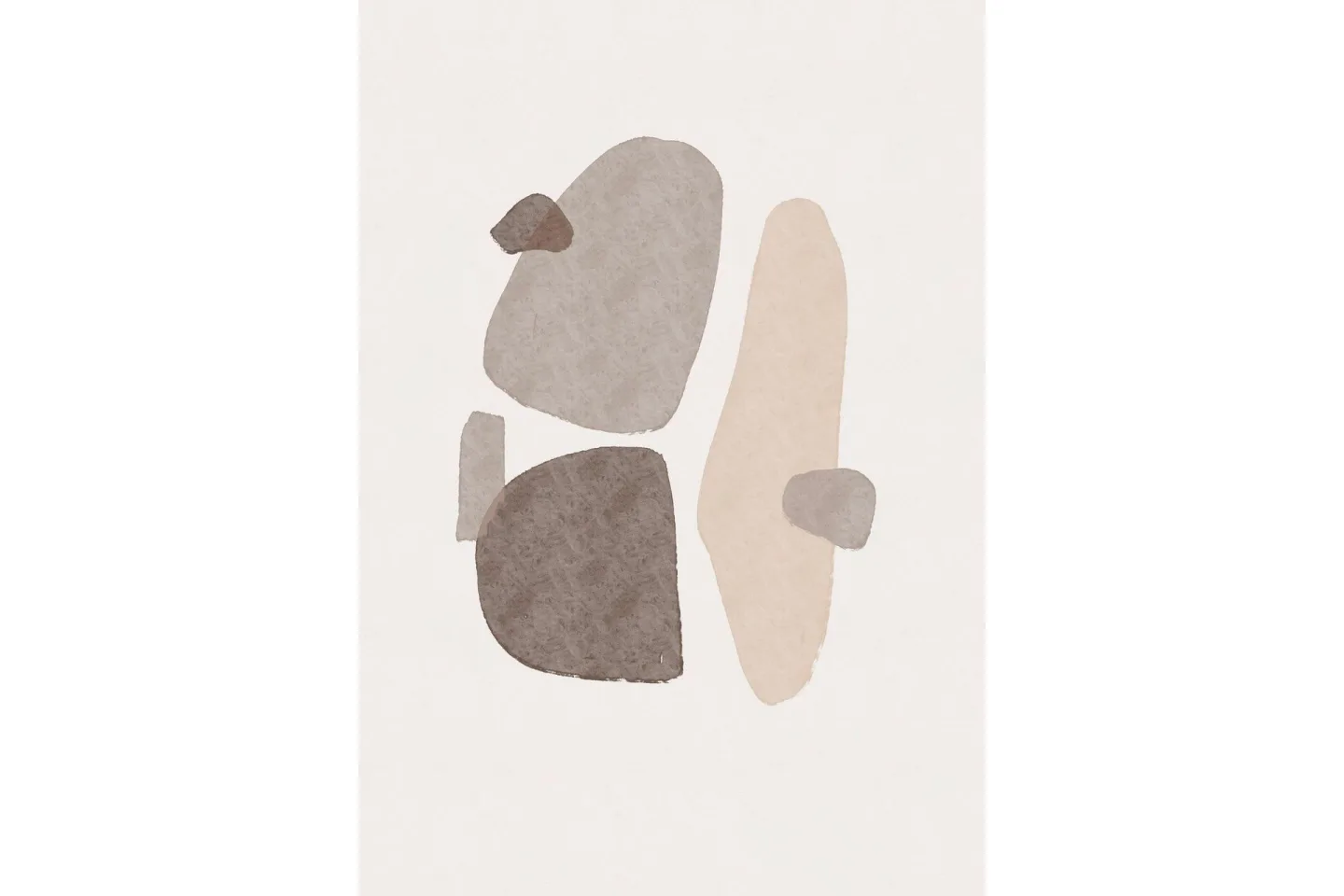Poster Shapes 70x100 cm - Svart/Vit