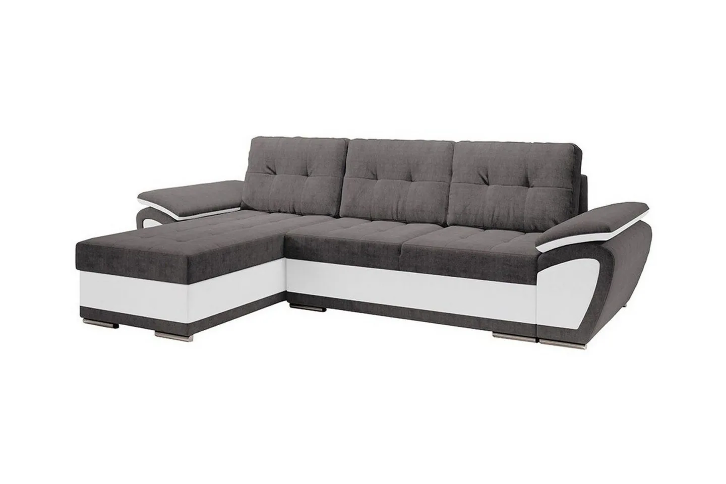 Listowel 3-sits Hörnbäddsoffa White -