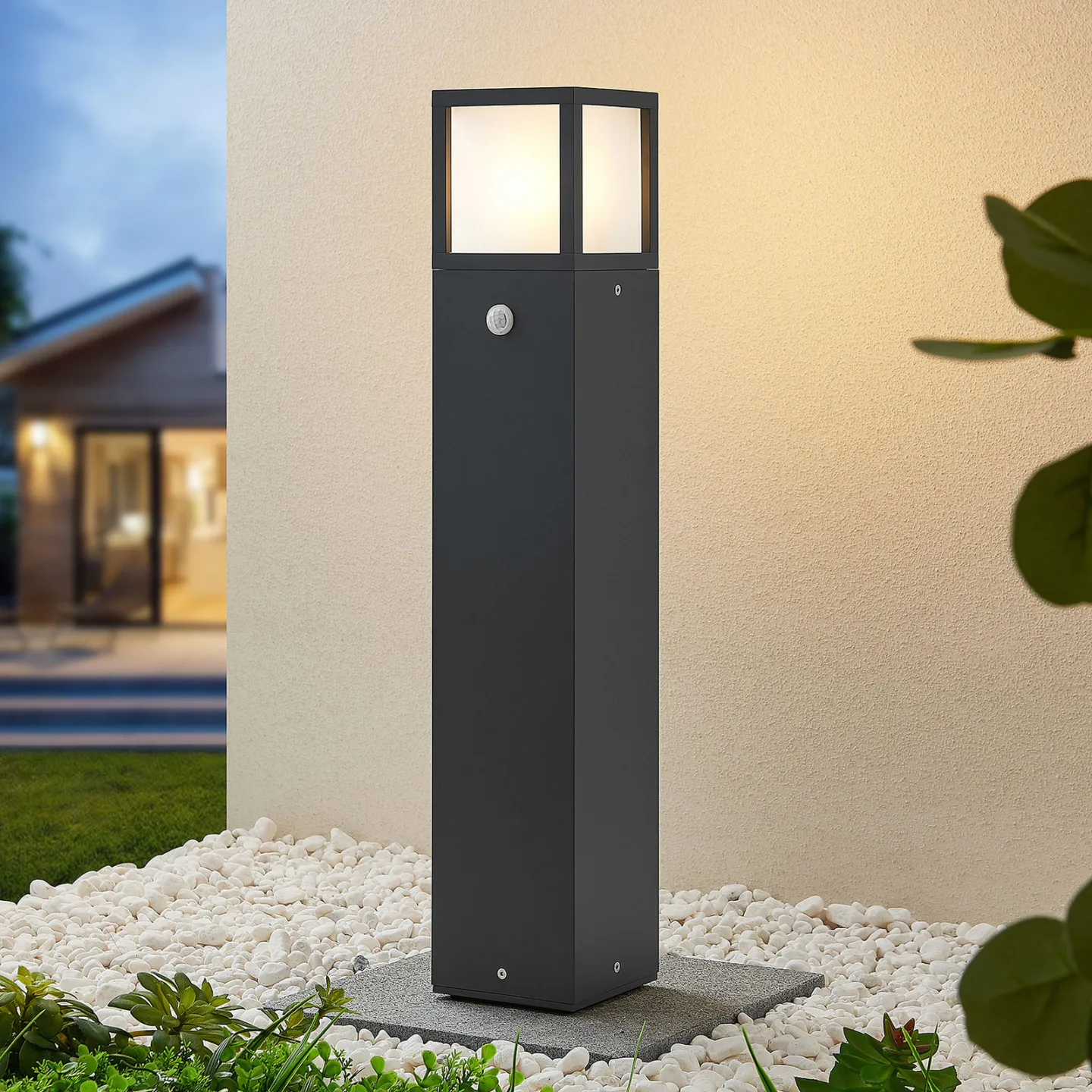 Dewari Garten Leuchte w/Sensor - Lucande - Terrasse - Modern - Aluminium - Einflammig