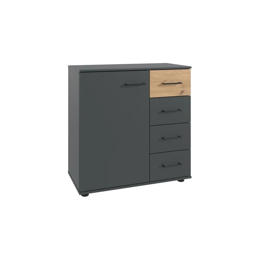 Kommode Tiby graphit Holzwerkstoff B 81 H 83 cm