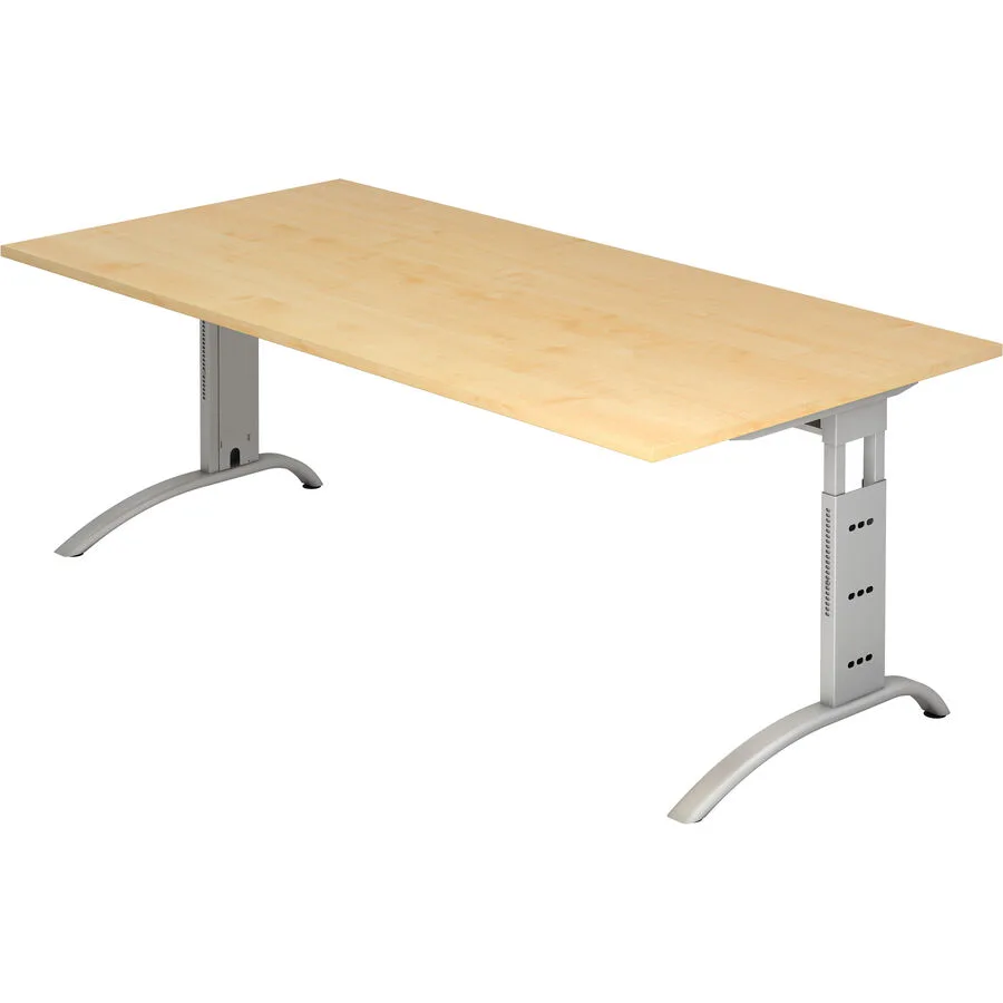 Schreibtisch Office Ahorn Holzwerkstoff Höhenverstellbar B 200 T 100 cm
