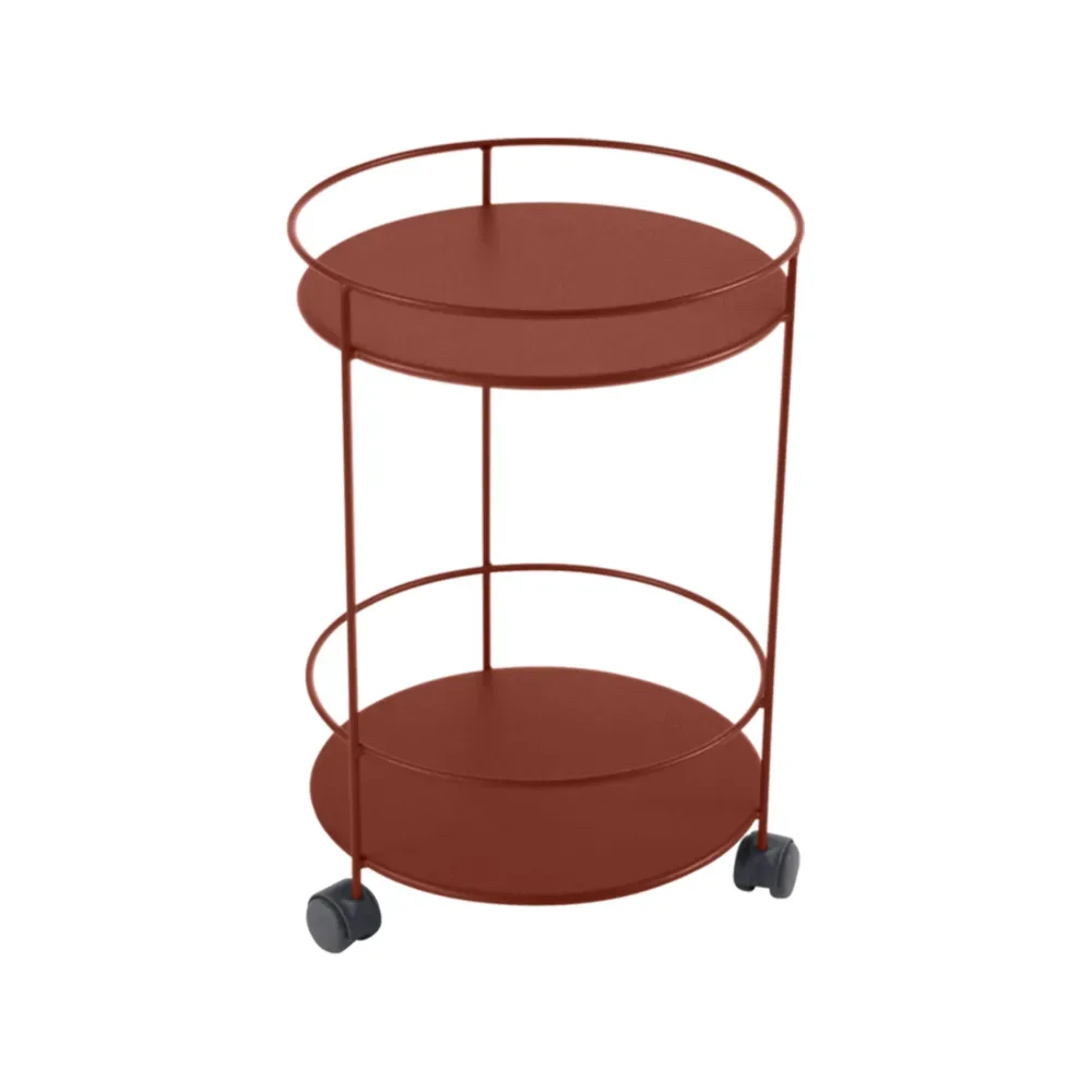Fermob Guinguette sidobord med hjul Red ochre (röd)