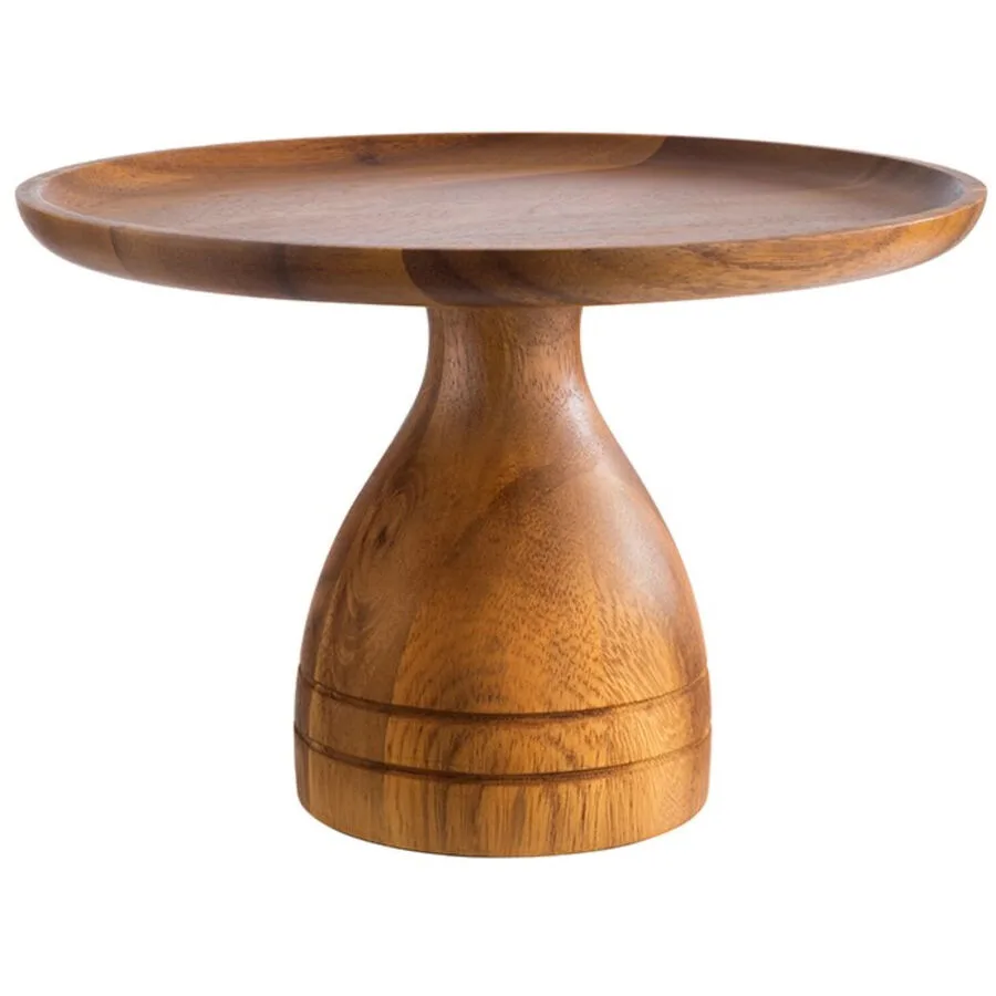 APS Tortenständer Acacia braun Akazienholz B 24 cm Rund