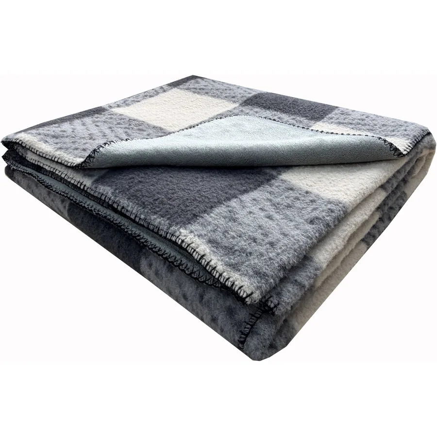 Wohndecke Wanda beige/navy 100% Baumwolle 150 x 200 cm