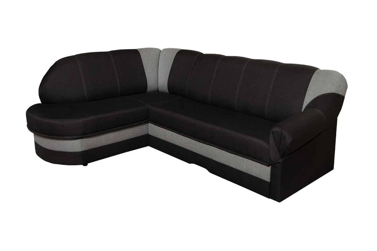 Sandra 7-sits Hörnbäddsoffa Vänster - Svart