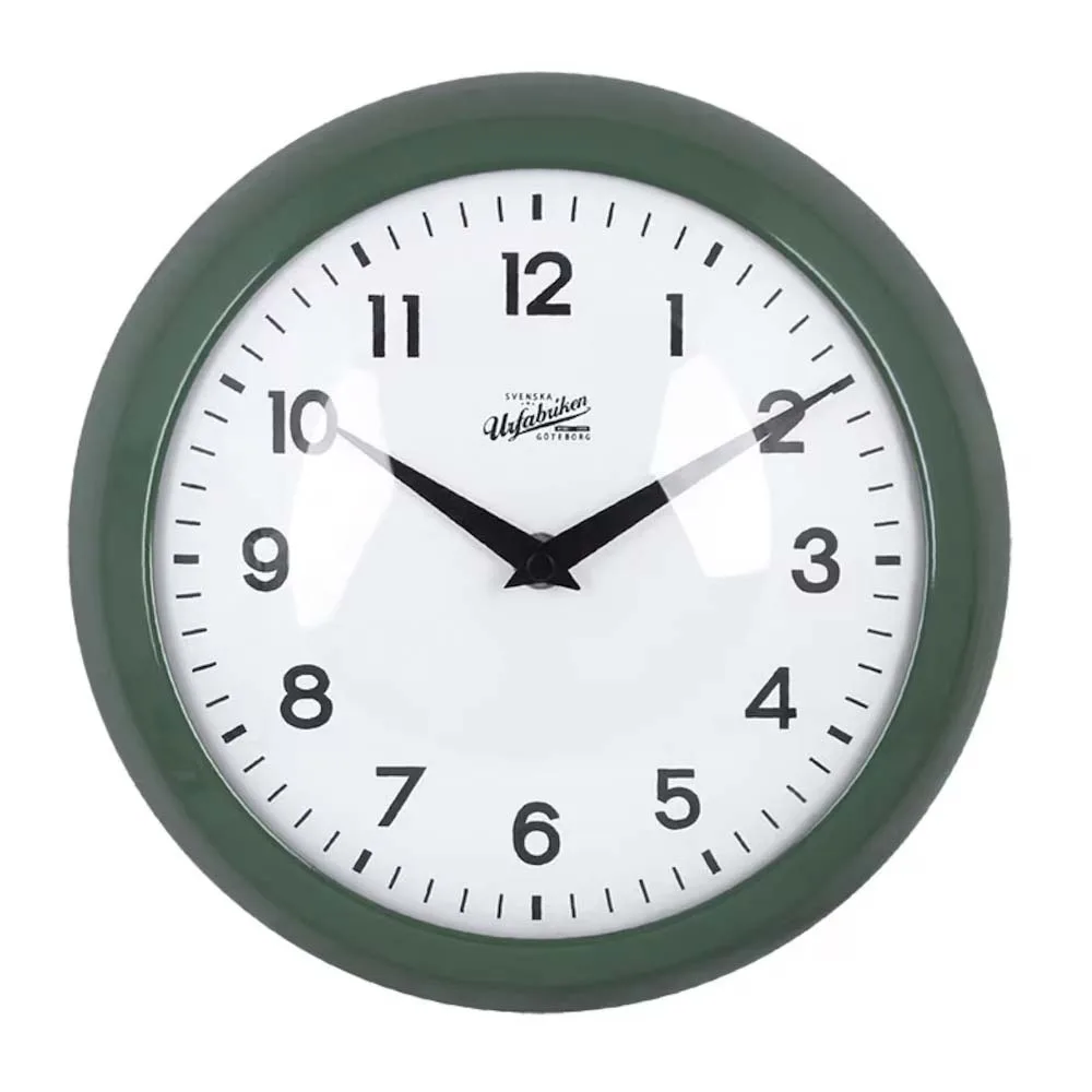 Väggklocka Urfabriken Ø 24 cm Grön