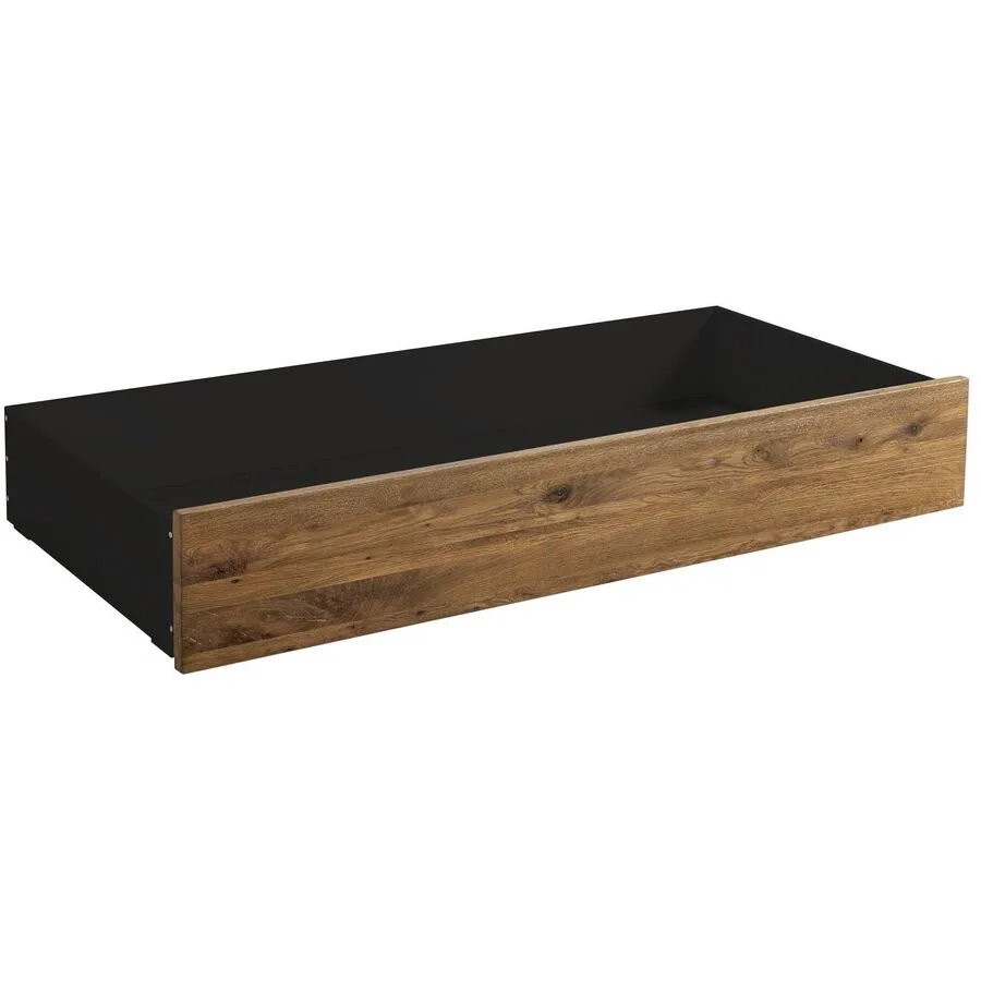 Hasena Bettschubkasten Roll-Box Wildeiche/Anthrazit Wildeiche/MDF Massivholz B 137 T 67 cm