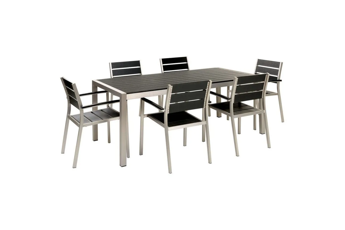 Matsalsset Vernio Svart/Silver - Svart/Silver