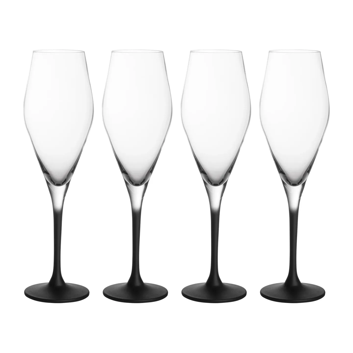 Villeroy & Boch Manufacture Rock Champagnerglas 26cl 4er Pack Klar-schwarz