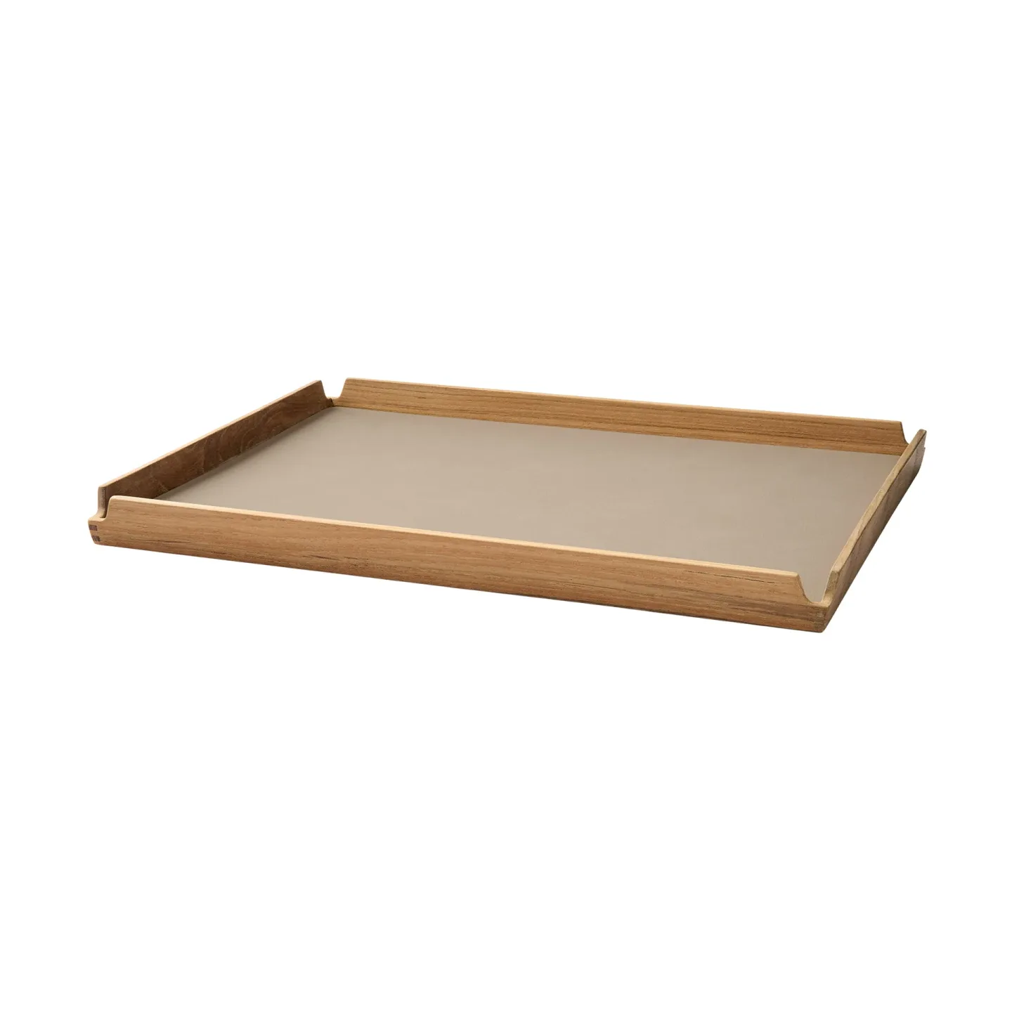 LIND DNA Airy Teak-Tablett square L Nupo clay brown