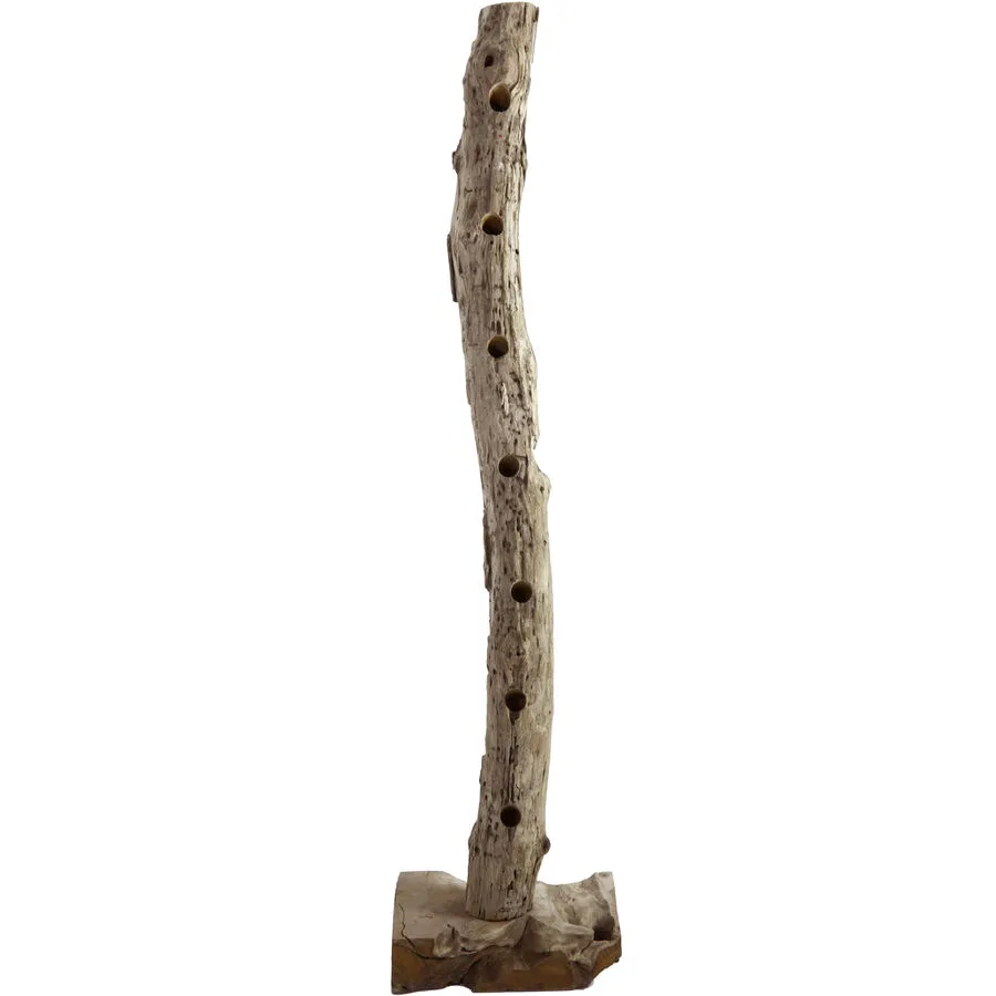 Weinregal Livio natur Recyceltes Teak massiv B 40 H 185 cm