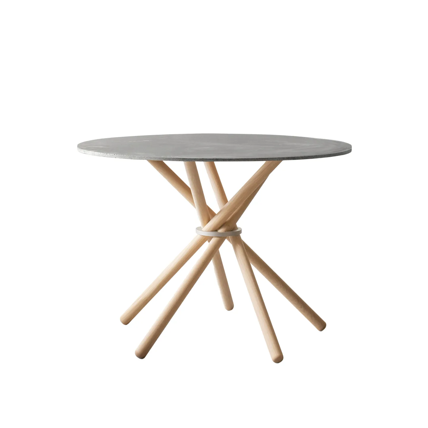 Eberhart Furniture - Hector 105 Dining Table /Concrete Light / Oak Light / Alu Light - Matbord - Grå - Metall/Trä/Sten
