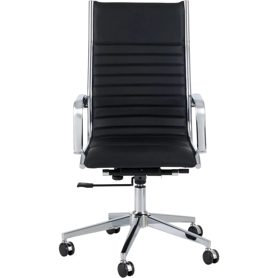 Bürostuhl Loki schwarz/chrom Metall/Leder H 109 cm