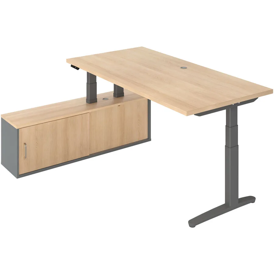Schreibtisch Office eiche Holzwerkstoff B 209 T 170 cm